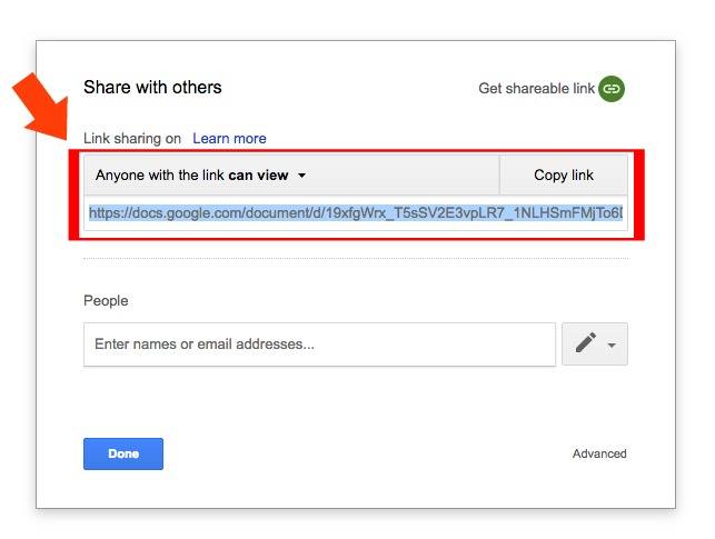 google docs link google docs link